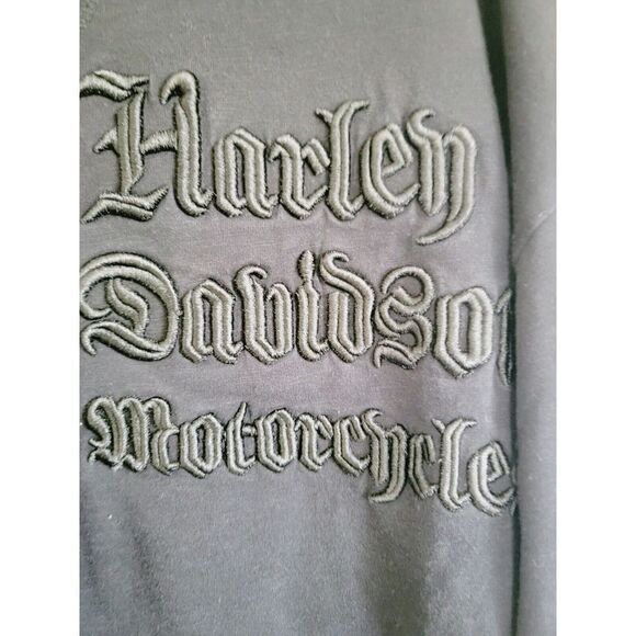 Harley Davidson 2X Men's Sweatshirt 2XL Black Pullover Long Sleeve Embroidered - Picture 3 of 5